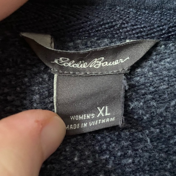 Eddie Bauer Boxy Quarter-Zip in Navy Blue – Size XL - Picture 3 of 3